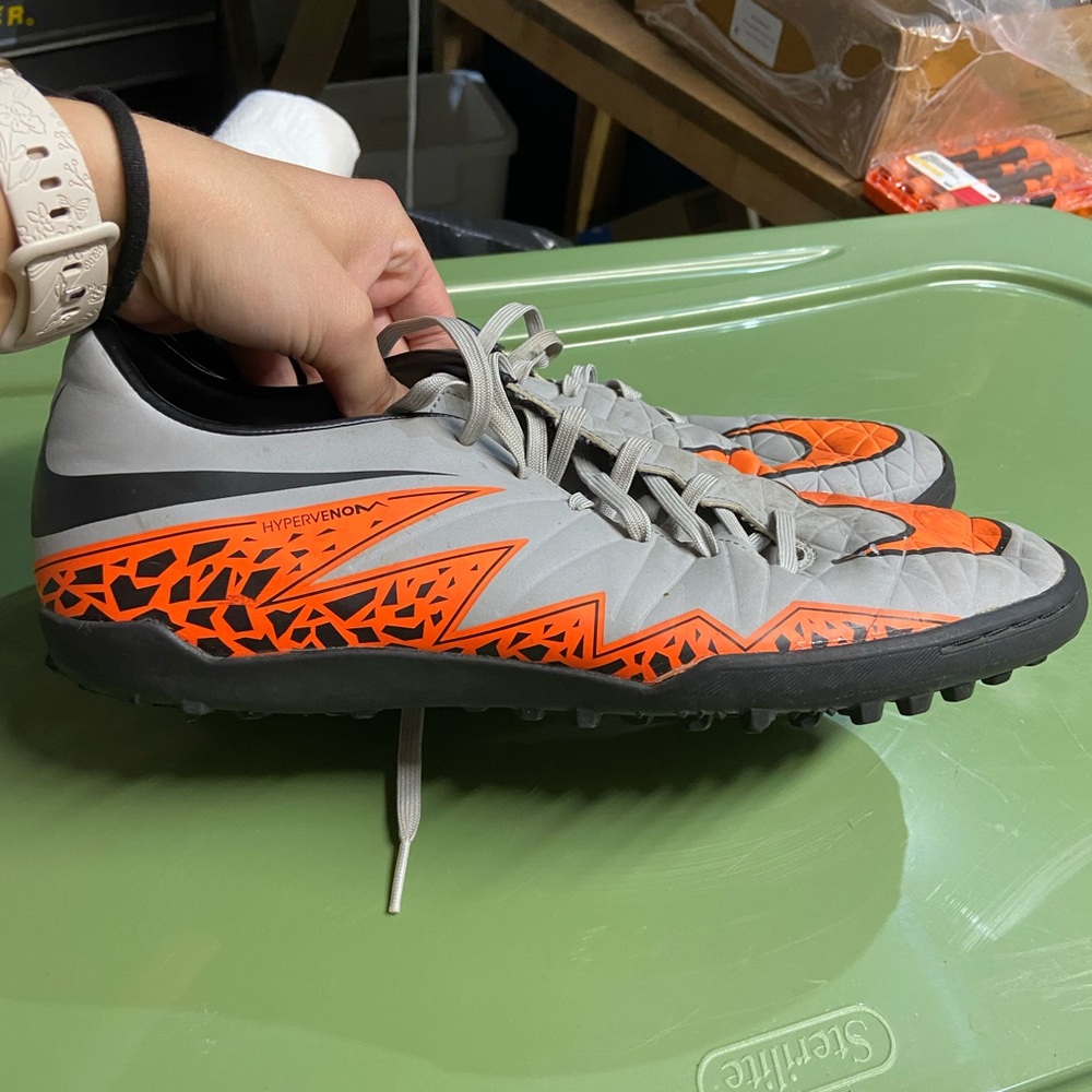 Nike Hypervenom Men's Athletic Shoes Gray Orange